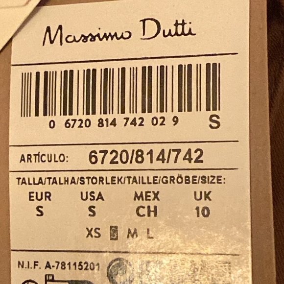 NWT. Massimo Dutti Camel Cotton Blend Voluminous Trench Coat with Belt. Size S. - Picture 10 of 13